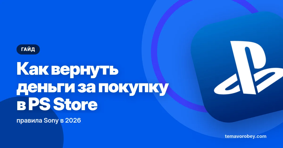 Как вернуть деньги за покупку в PS Store: правила Sony в 2026