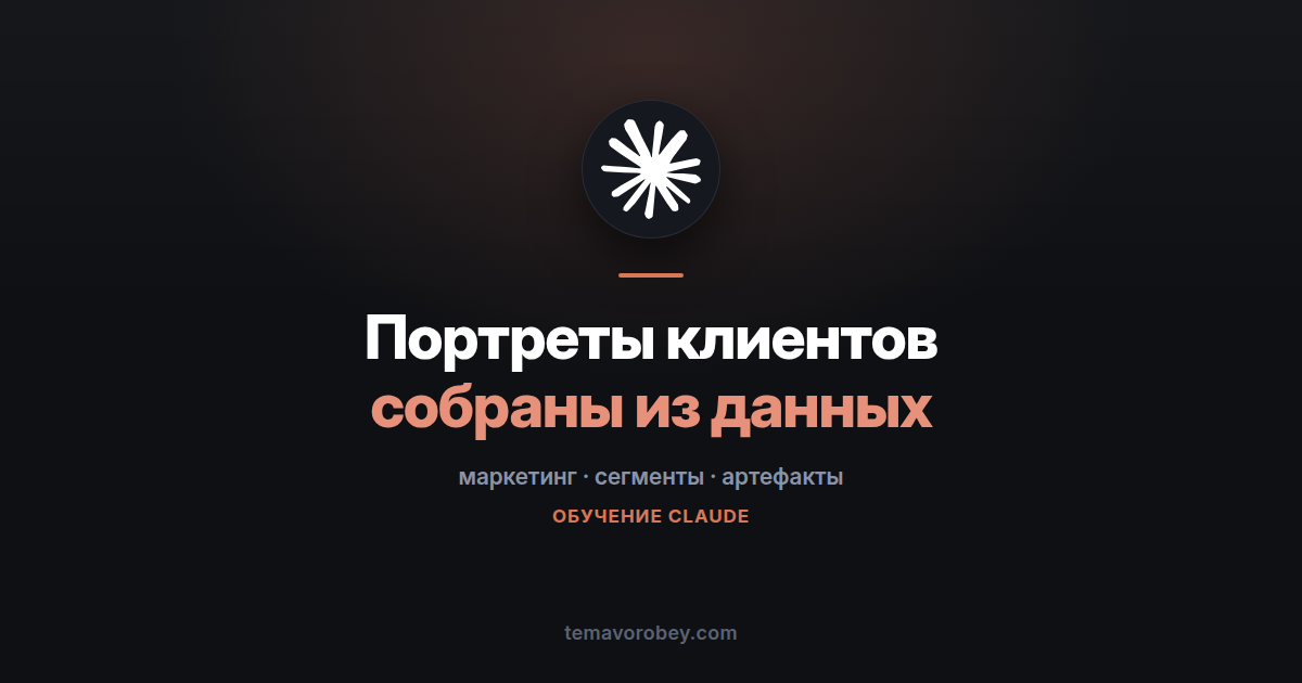 Портреты клиентов из данных, а не из головы — в Claude