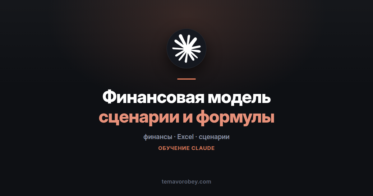 Финансовая модель со сценариями: Excel с живыми формулами — в Claude