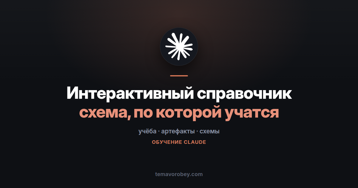 Интерактивный справочник по своей теме за один вечер — в Claude