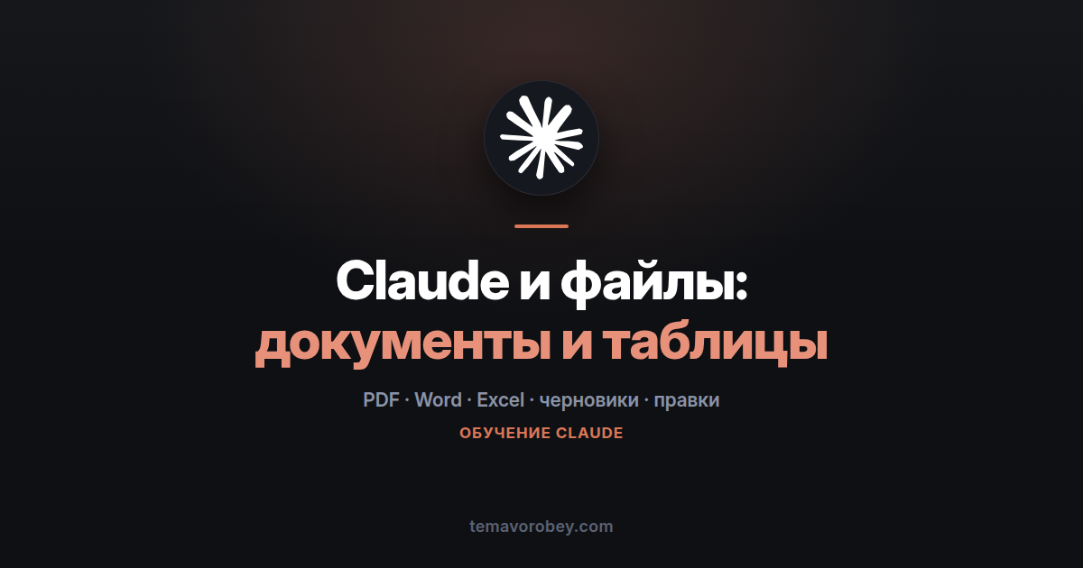 Claude и файлы: черновики, таблицы и правки документов