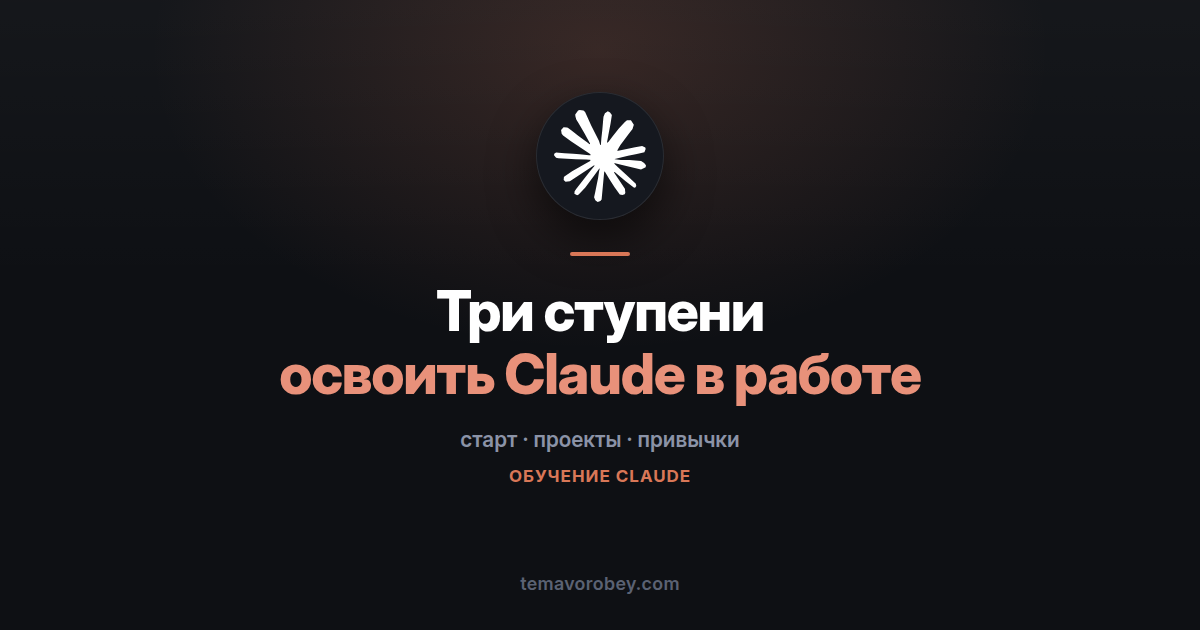 Три ступени освоения Claude на работе