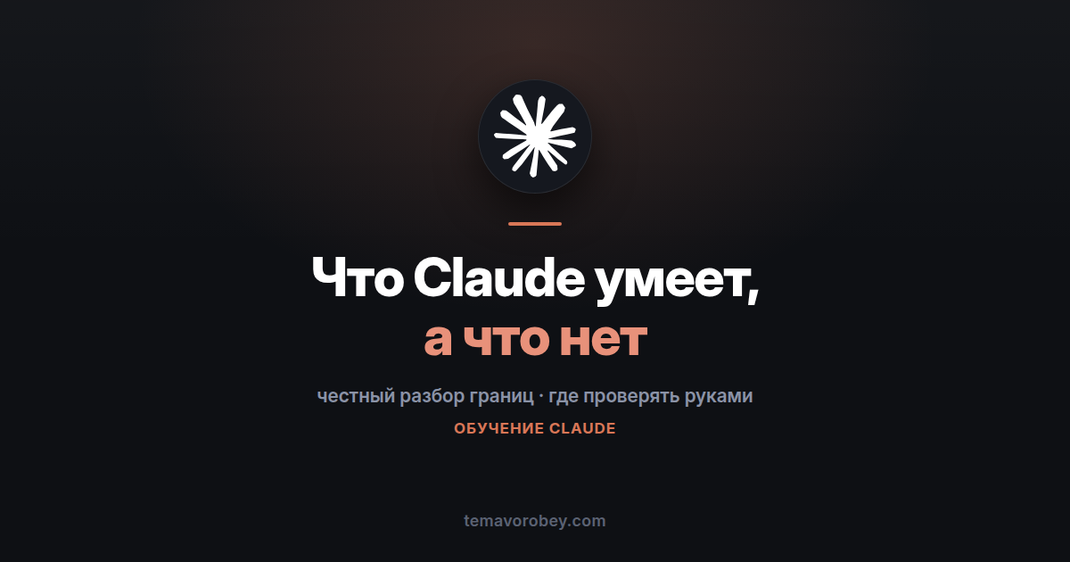 Что Claude умеет, а что нет: честный разбор границ