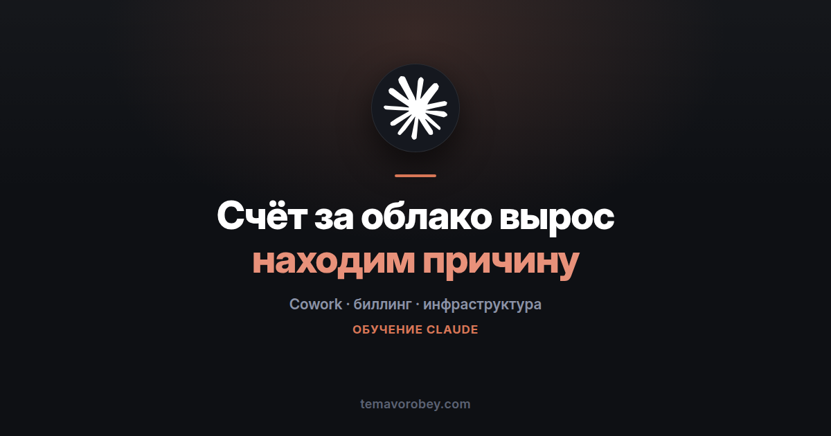 Счёт за облако вырос: найти причину и владельца — в Claude