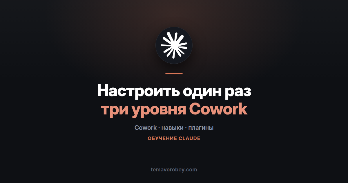 Настройка Cowork: три уровня от коннекторов до плагинов — в Claude