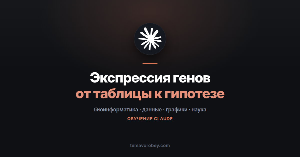 Анализ геномных данных: от таблицы экспрессии до гипотезы — в Claude