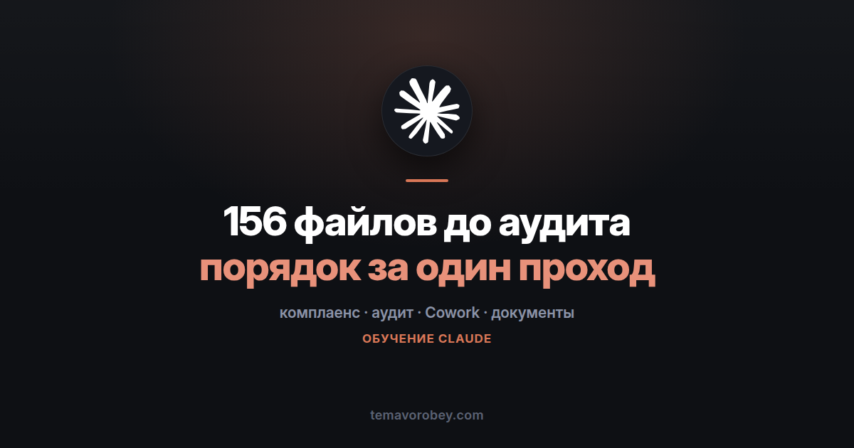Папка хаоса перед аудитом: разобрать за один проход — в Claude