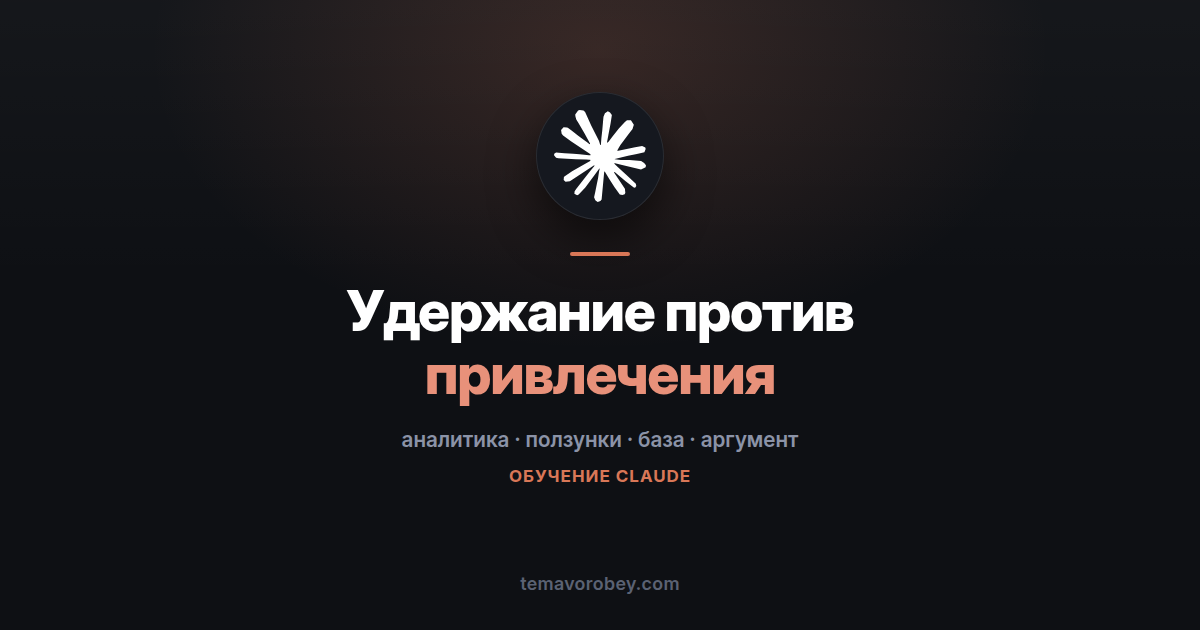 Почему удержание сильнее привлечения: покажите это графиком — в Claude