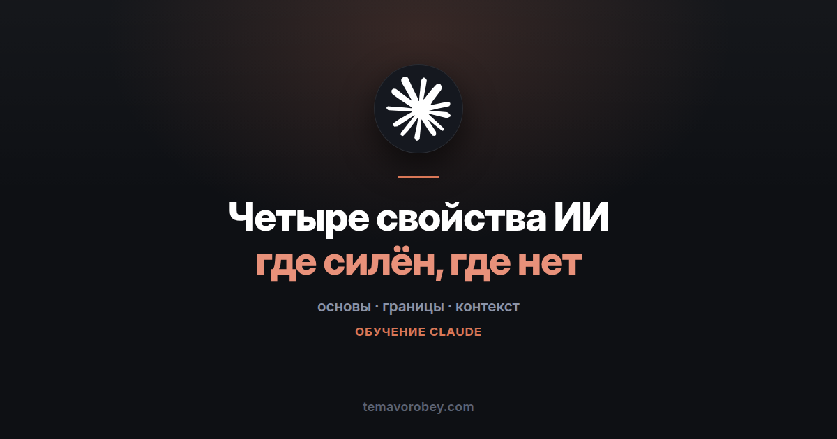 Четыре свойства ИИ: почему одно Claude делает блестяще, а другое проваливает