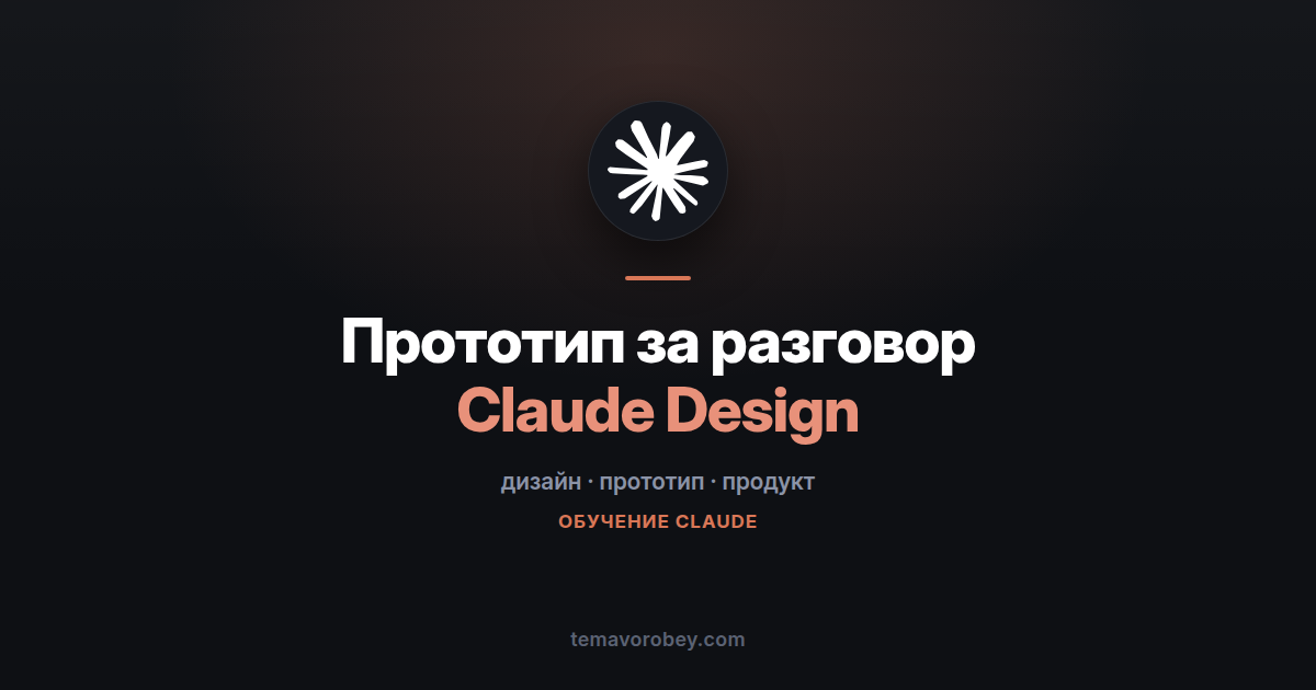 Claude Design: рабочий прототип интерфейса за один разговор