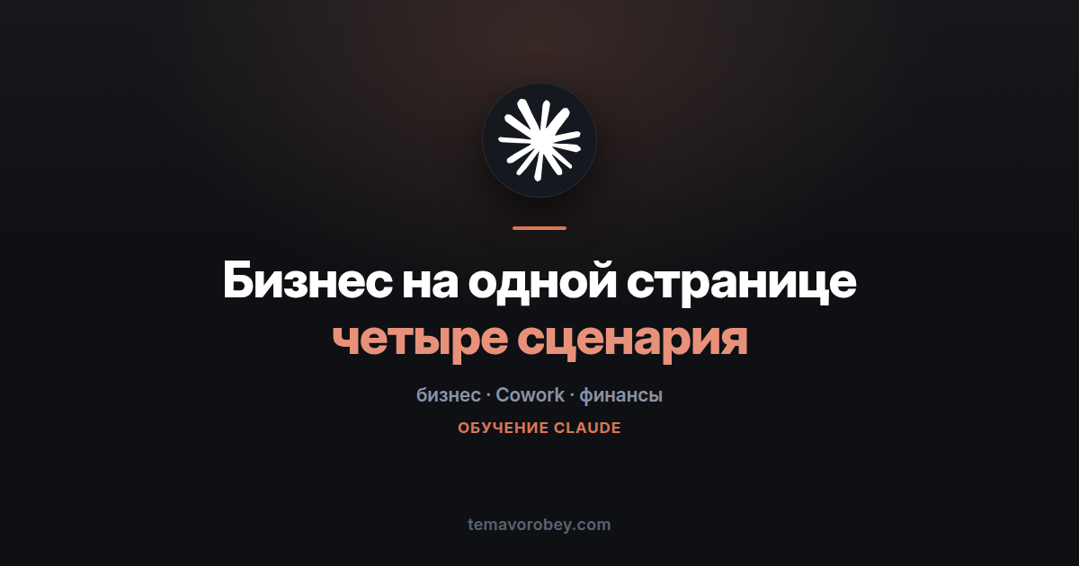 Claude для малого бизнеса: понедельничная сводка, закрытие месяца и зарплата