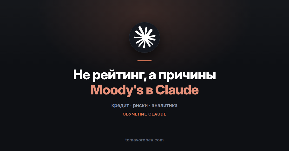 Moody's в Claude: рейтинг, прогноз и то, что может его изменить