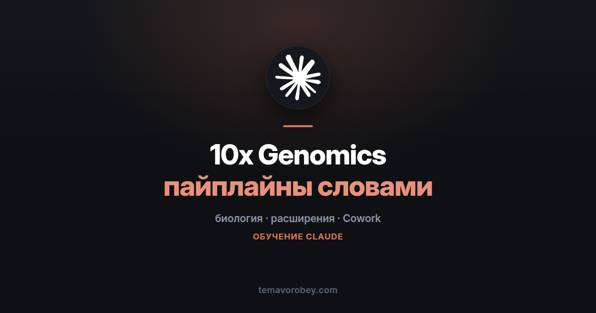 10x Genomics в Claude: запуск геномных пайплайнов словами