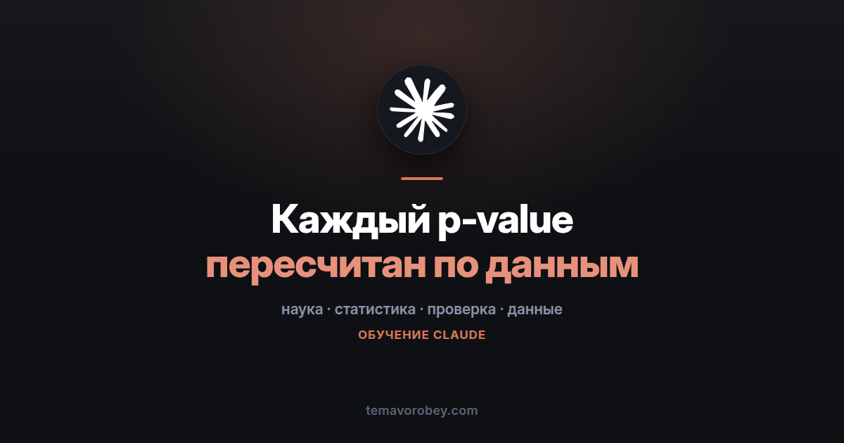 Проверка статьи по сырым данным: сходятся ли цифры на самом деле — в Claude