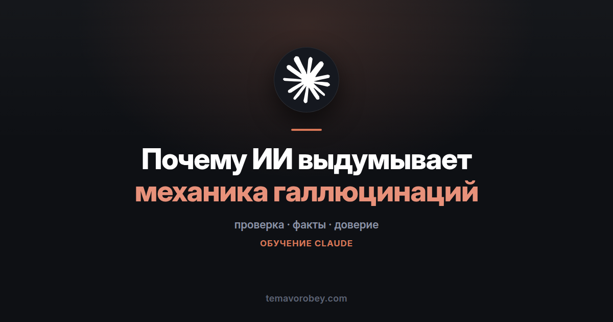 Почему ИИ выдумывает: механика галлюцинаций и как их ловить — в Claude