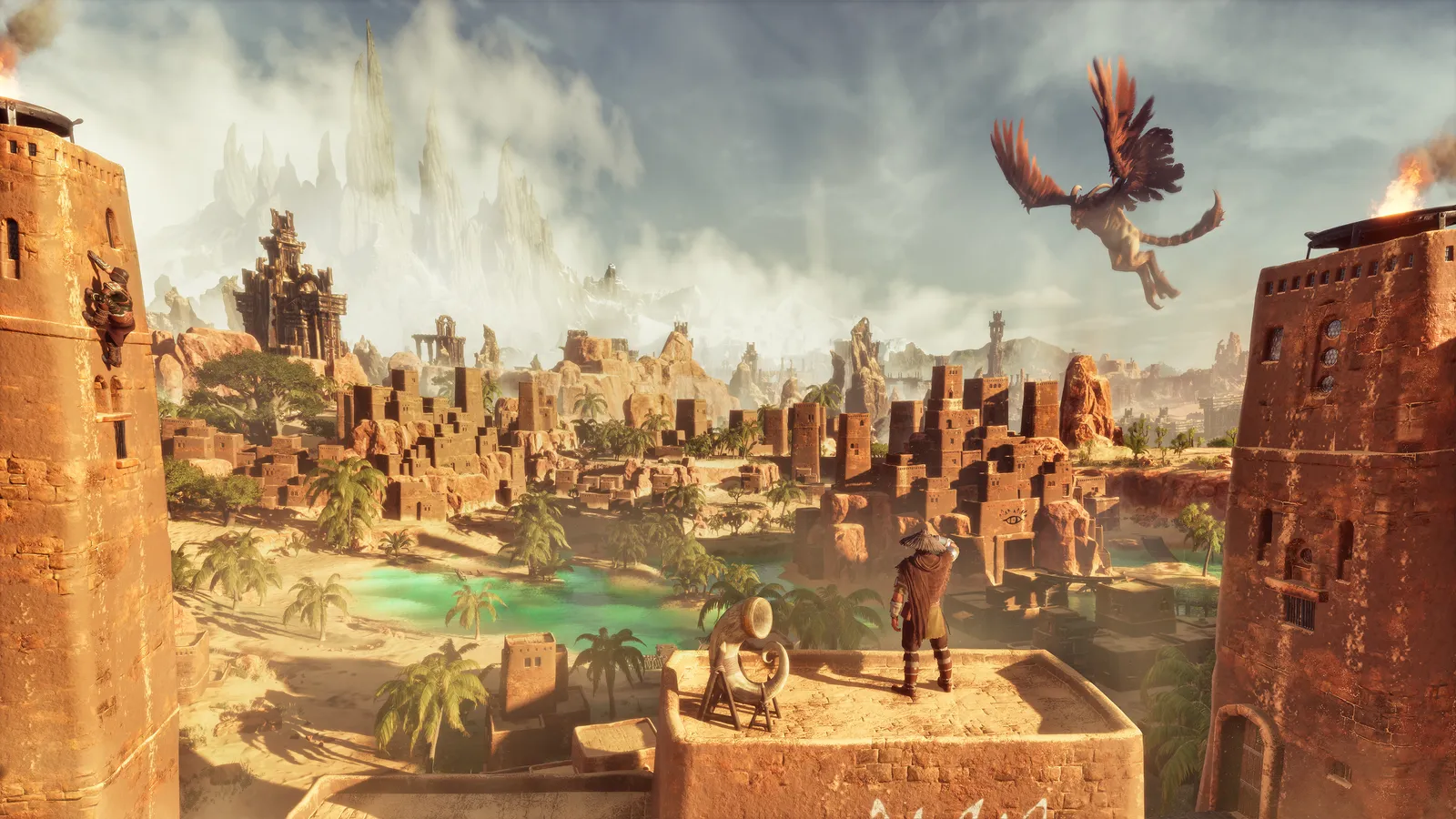 Conan Exiles Enhanced: город в пустыне с оазисом