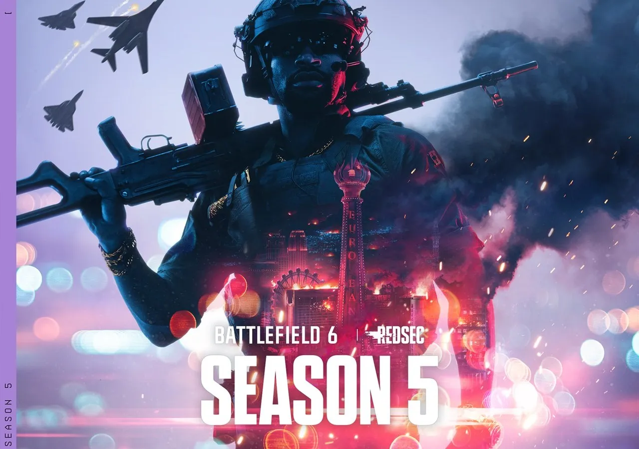 Обложка пятого сезона Battlefield 6 и REDSEC с Лас-Вегасом