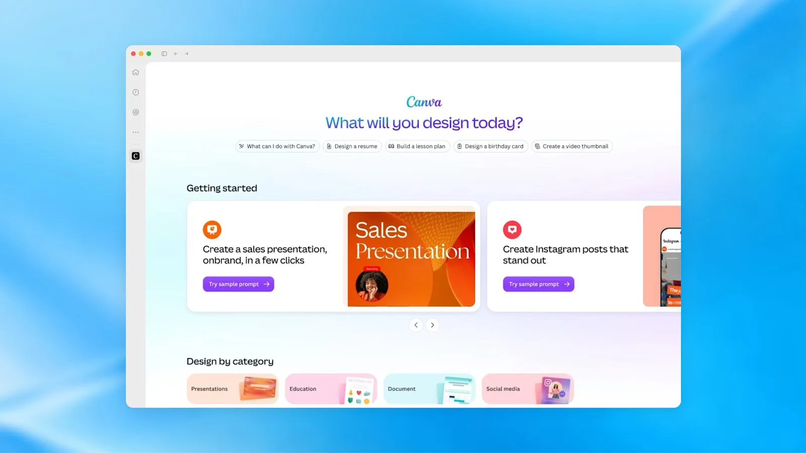 Плагин Canva во вкладке бокового меню ChatGPT