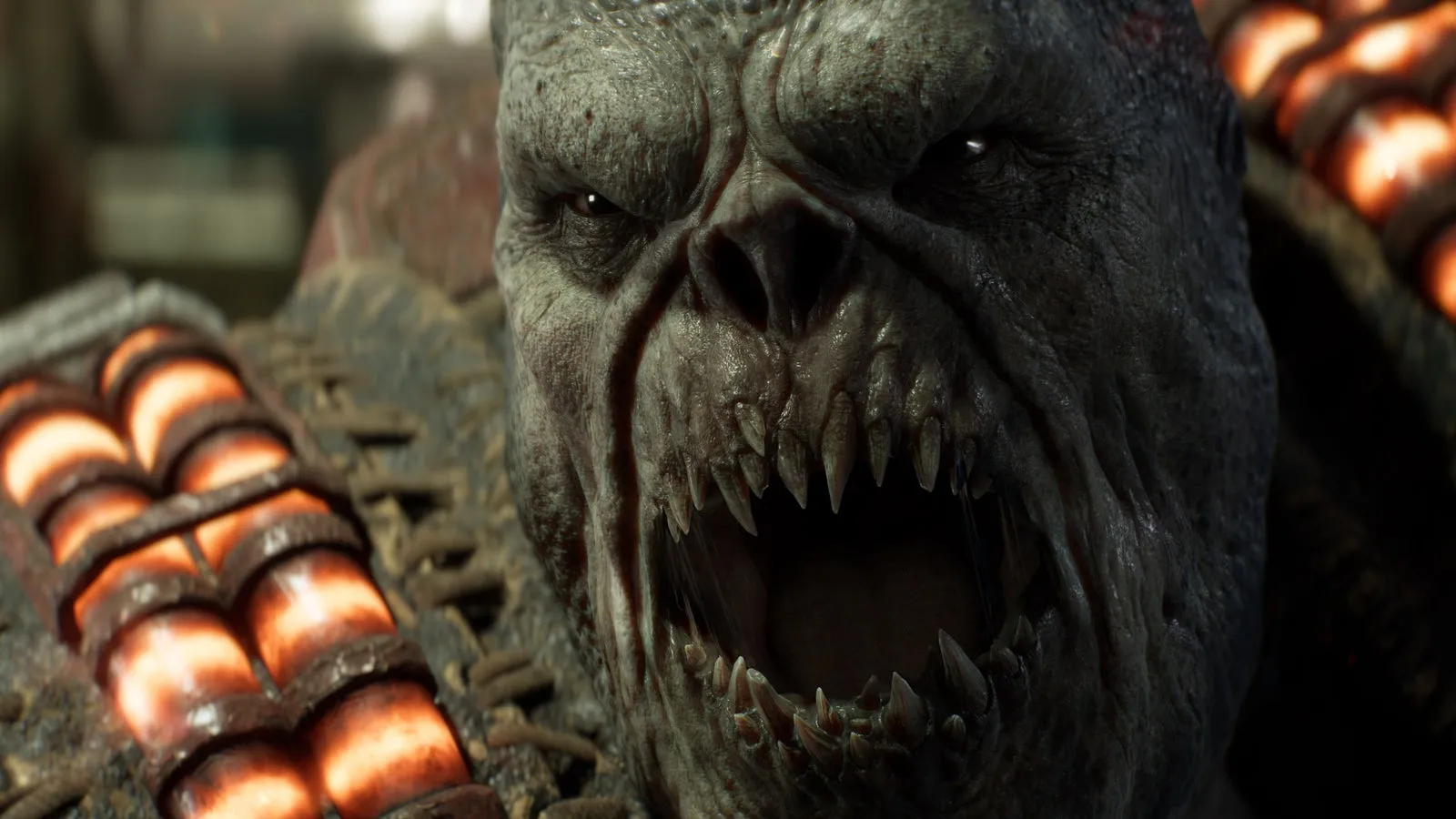 Солдат Саранчи крупным планом в Gears of War: E-Day
