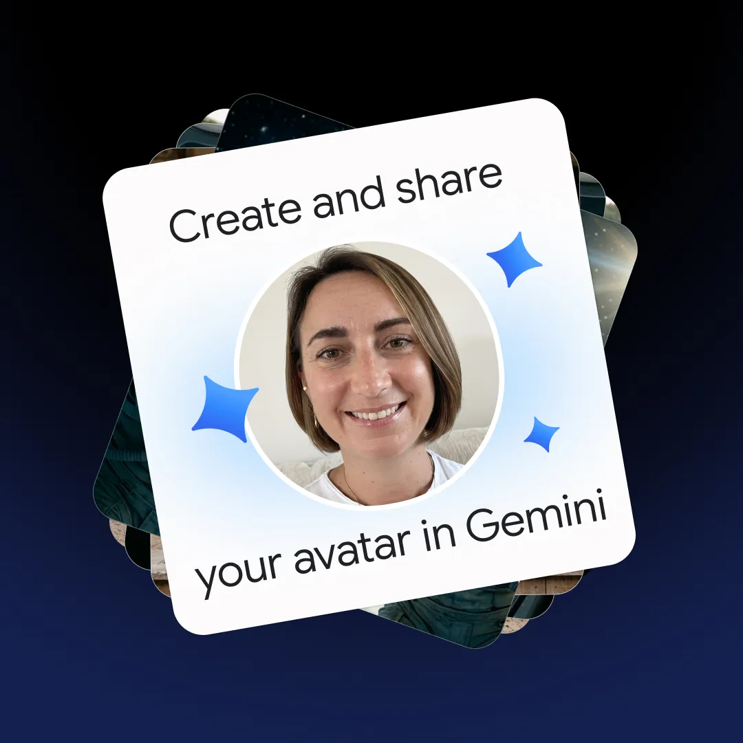 Заставка ролика Google об аватарах в Gemini
