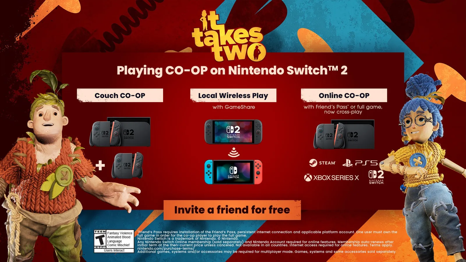 Три способа кооператива в It Takes Two на Switch 2