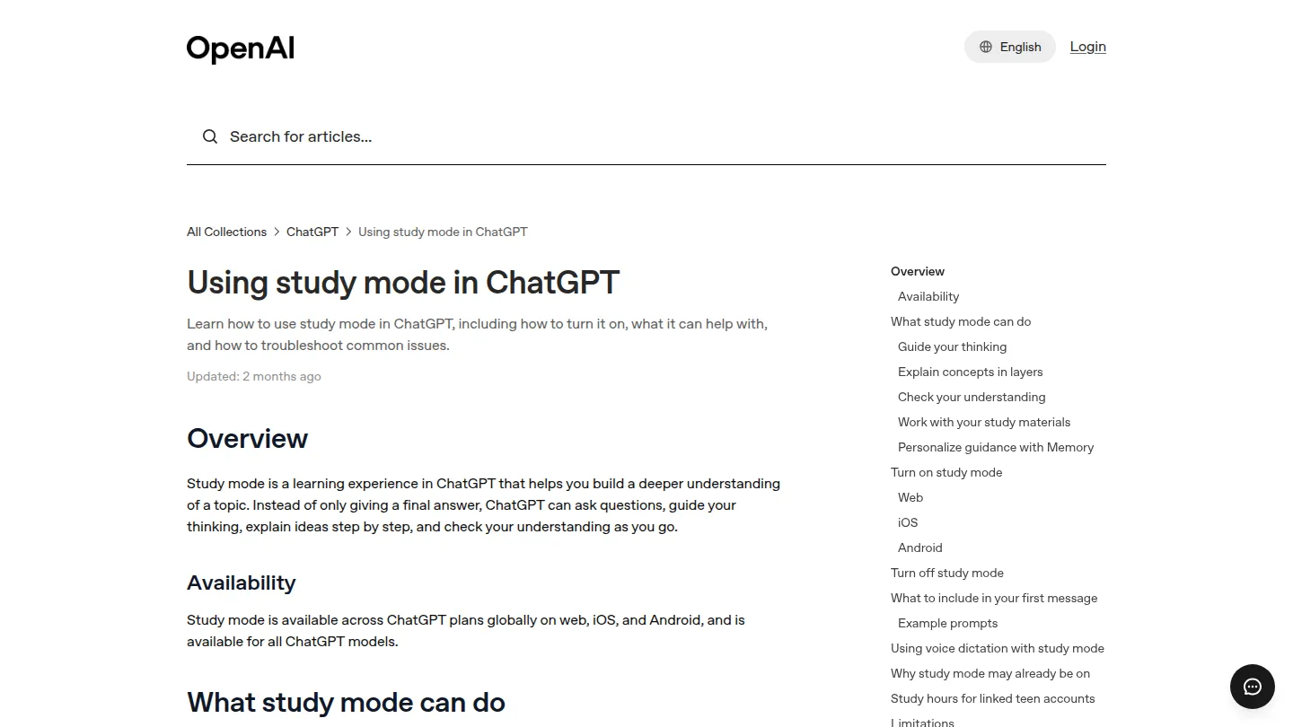 Справка OpenAI о режиме обучения в ChatGPT