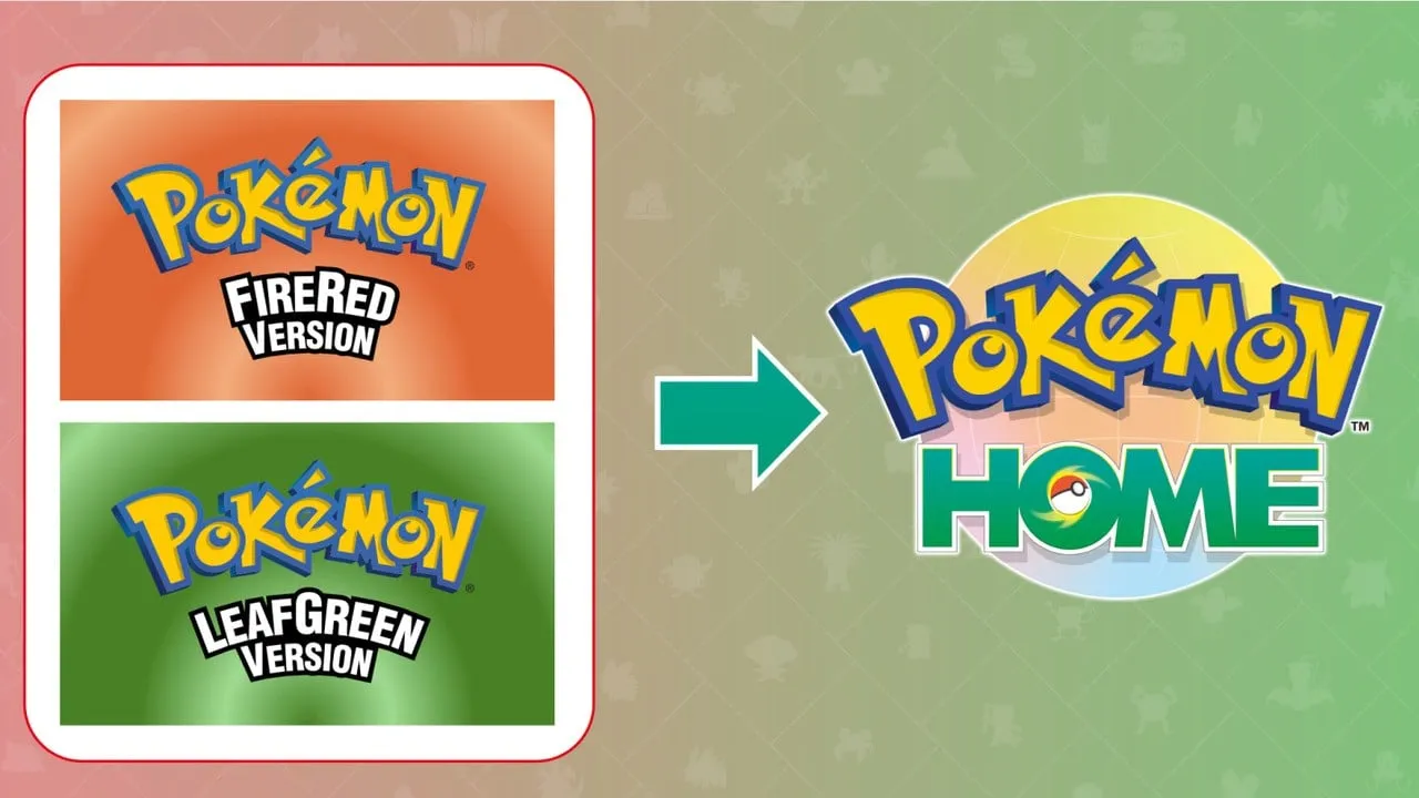 Логотипы FireRed, LeafGreen и Pokémon HOME