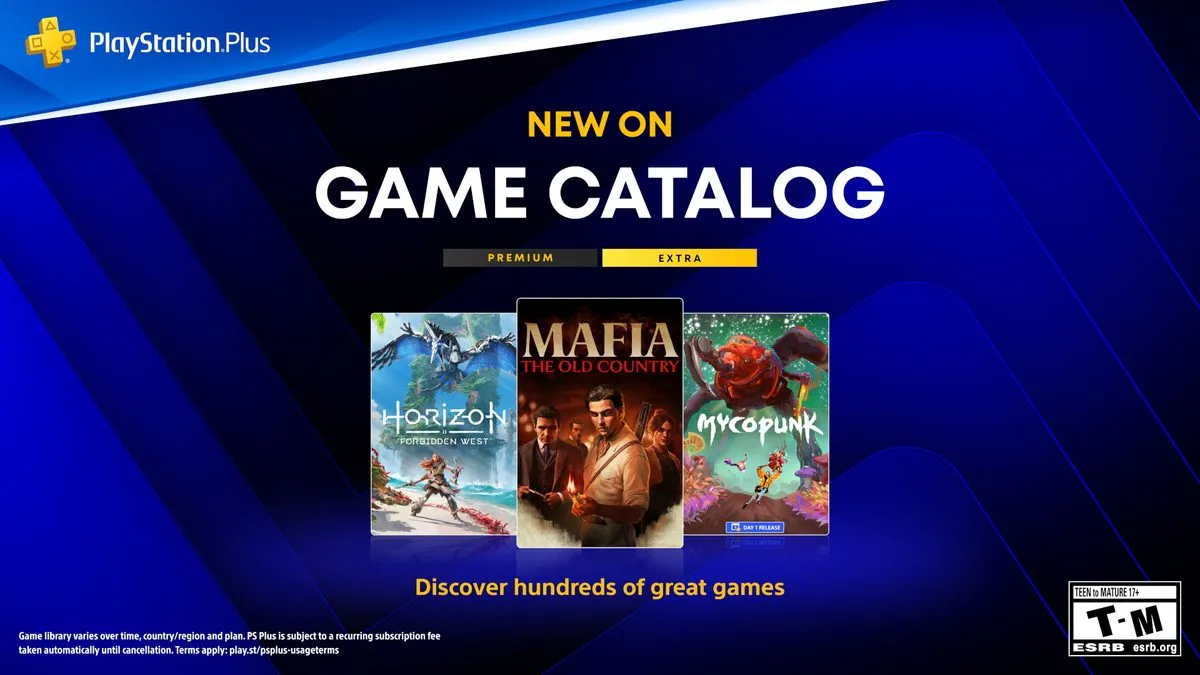 Новое в каталоге PS Plus: Horizon Forbidden West, Mafia: The Old Country, Mycopunk