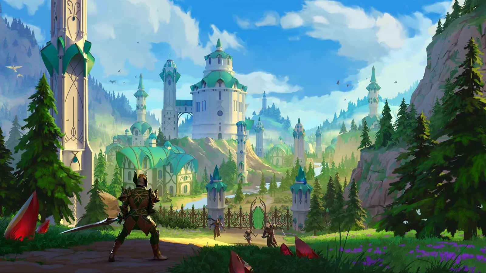 Эльфийский город Аилддинас в RuneScape: Dragonwilds