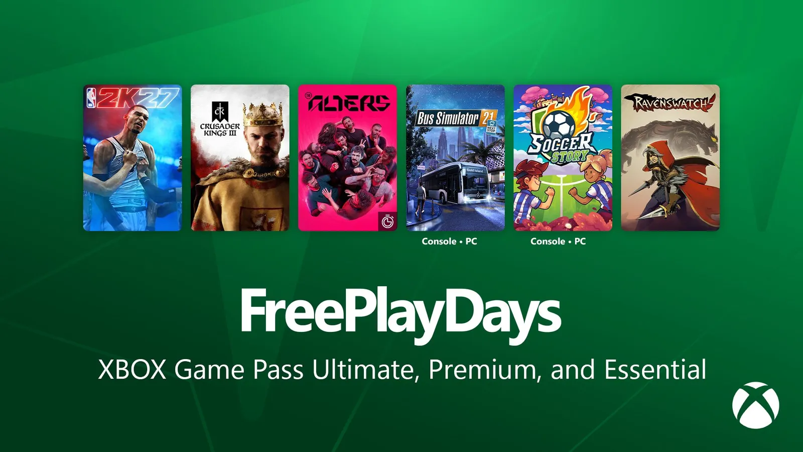 Шесть игр Free Play Days 15-18 октября на Xbox