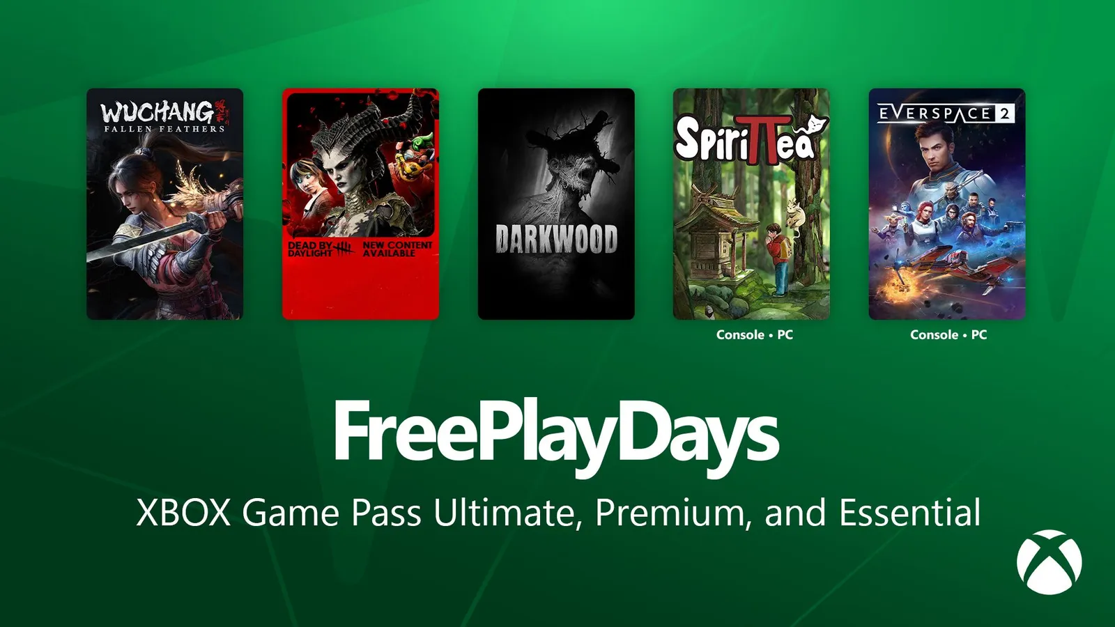 Пять игр Free Play Days 29 октября - 1 ноября на Xbox