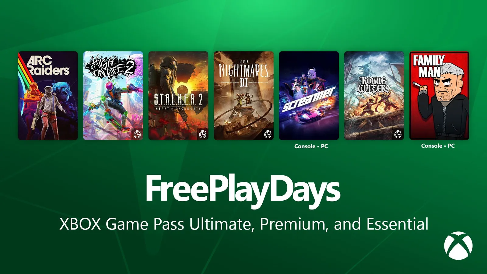 Семь игр Free Play Days 8-11 октября на Xbox