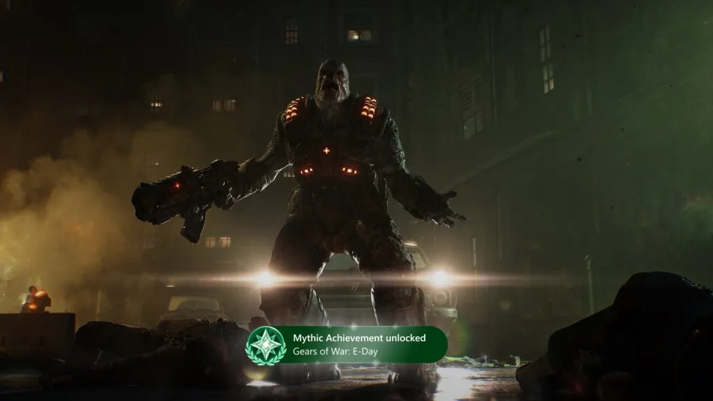 Уведомление Mythic Achievement unlocked в Gears of War: E-Day