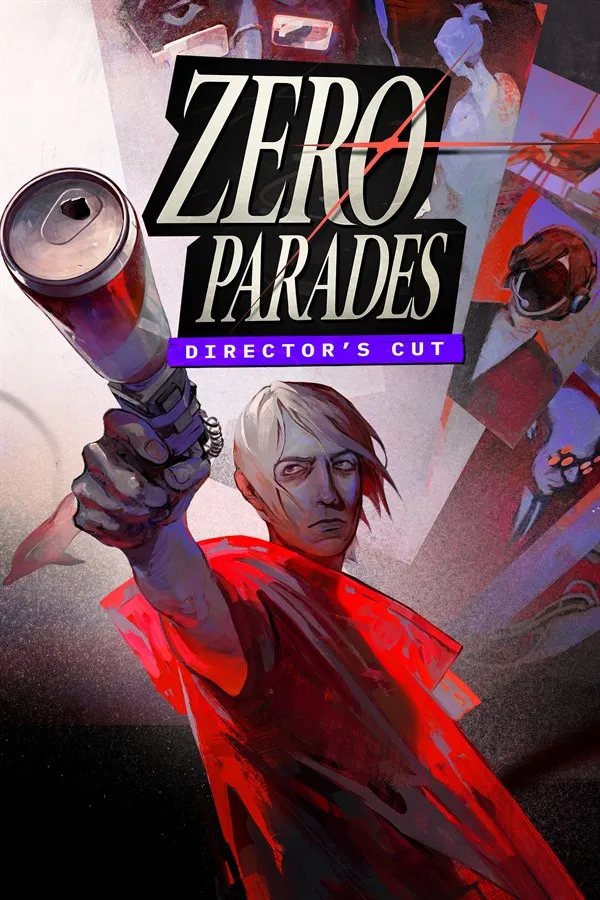 Обложка ZERO PARADES Director's Cut: героиня в красном с поднятой рукой