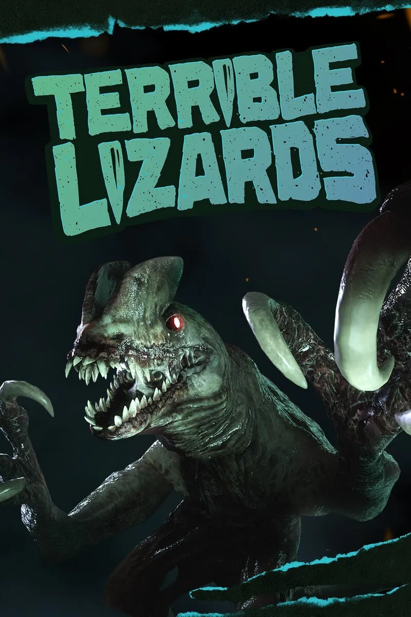 Обложка Terrible Lizards: ящер с оскаленной пастью