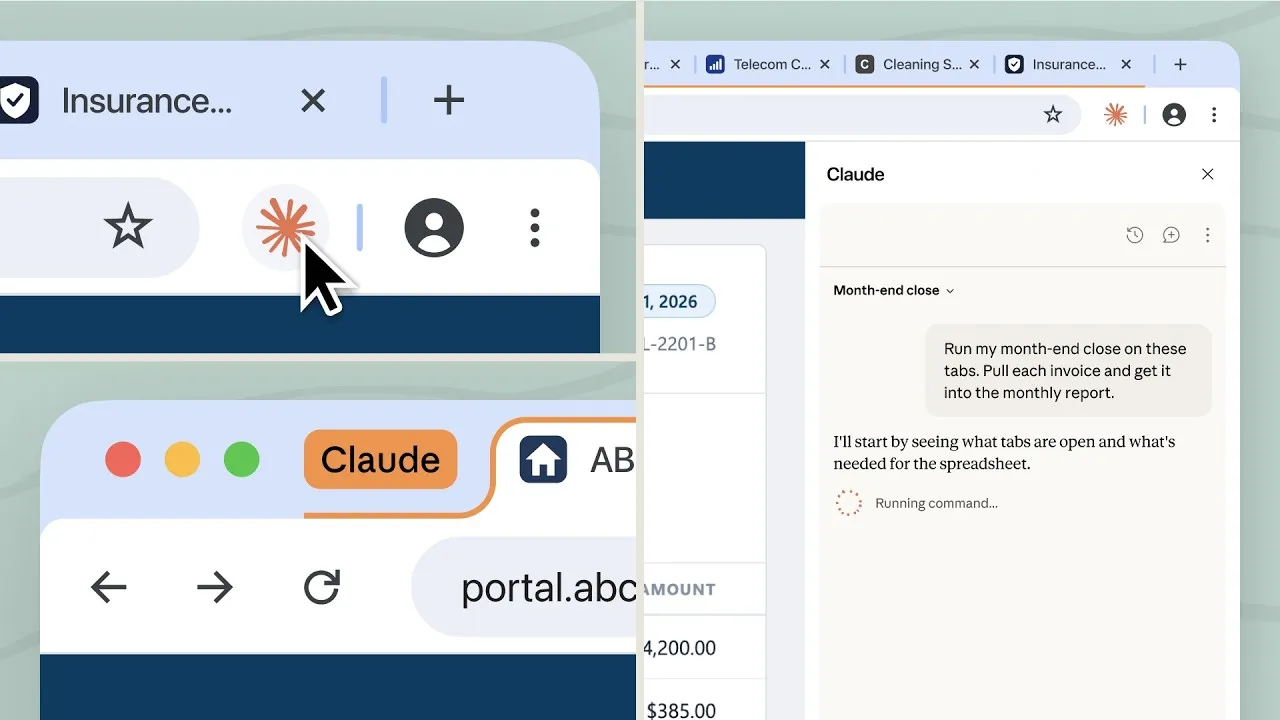 Видео Claude о боковой панели в Chrome