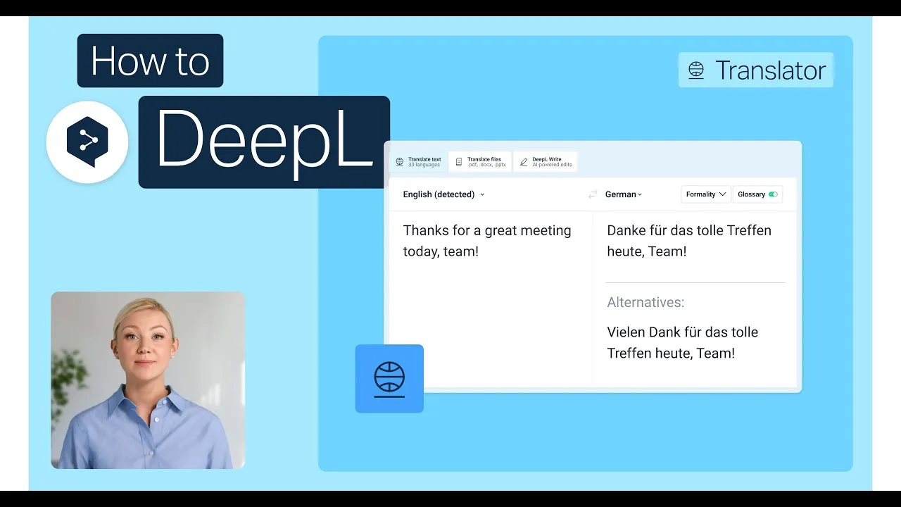 Видео DeepL о работе переводчика