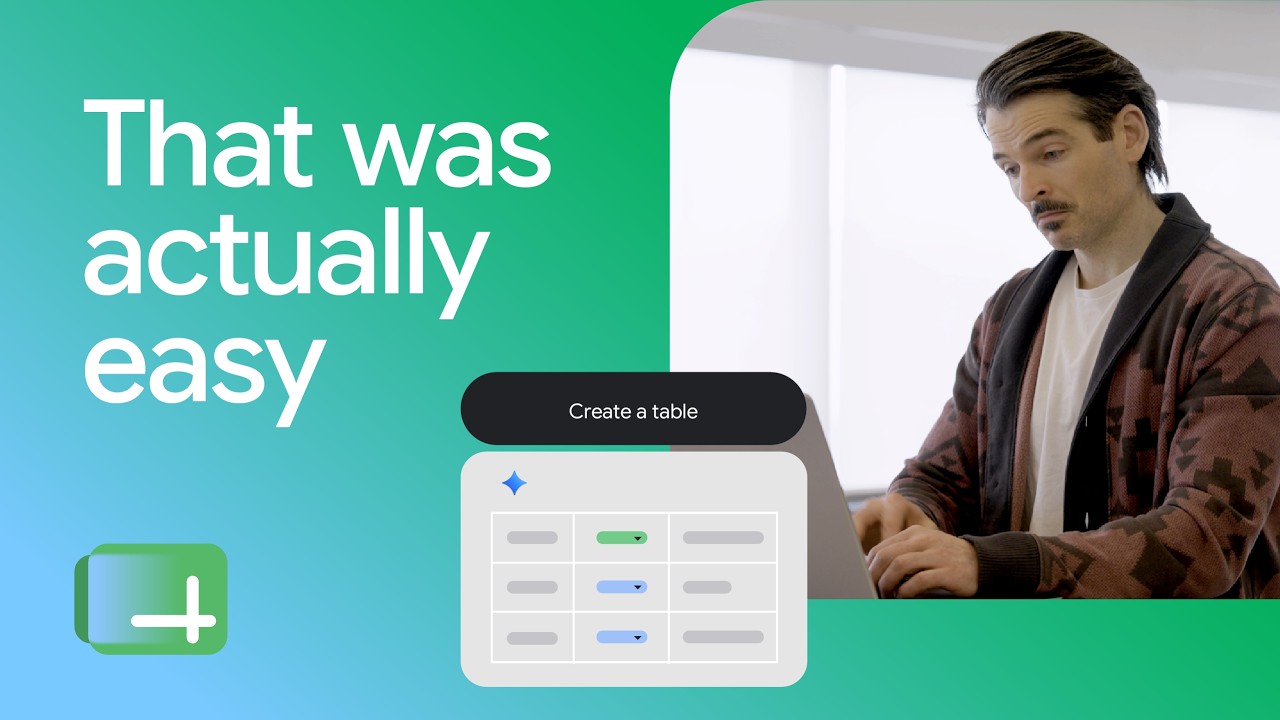Видео Google Workspace о Gemini в Таблицах