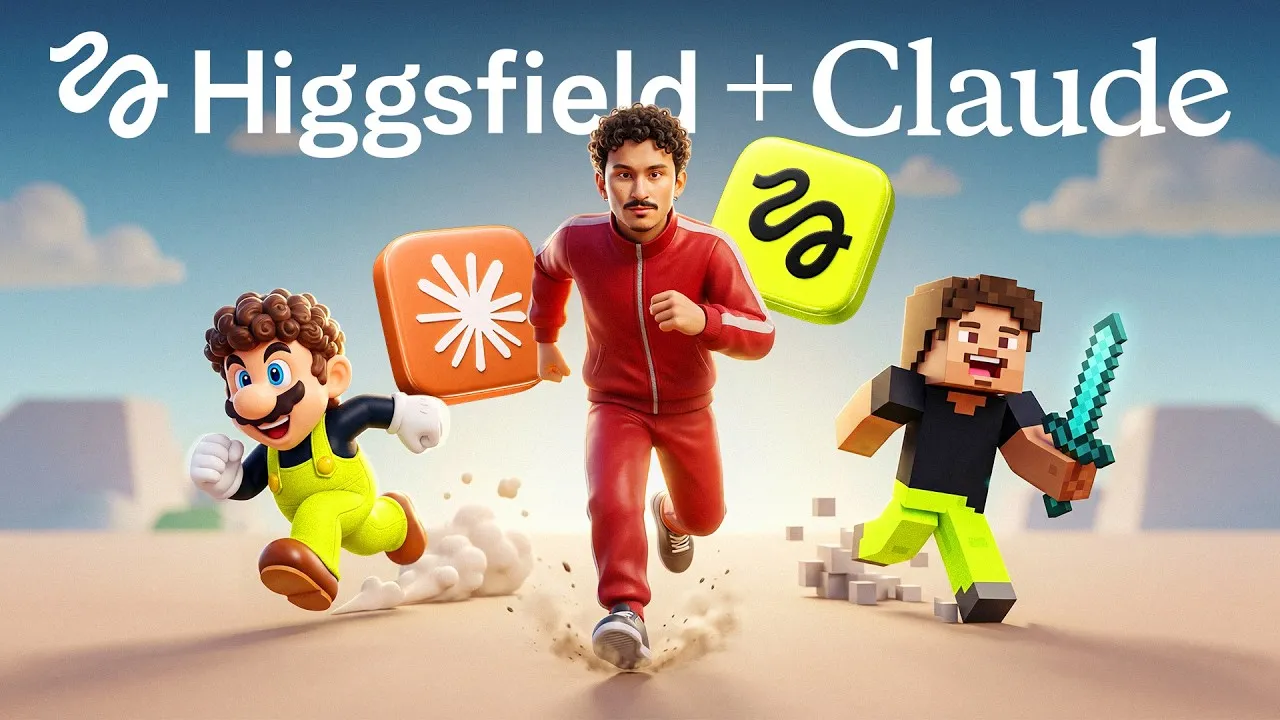Видео Higgsfield о сборке игр через Claude