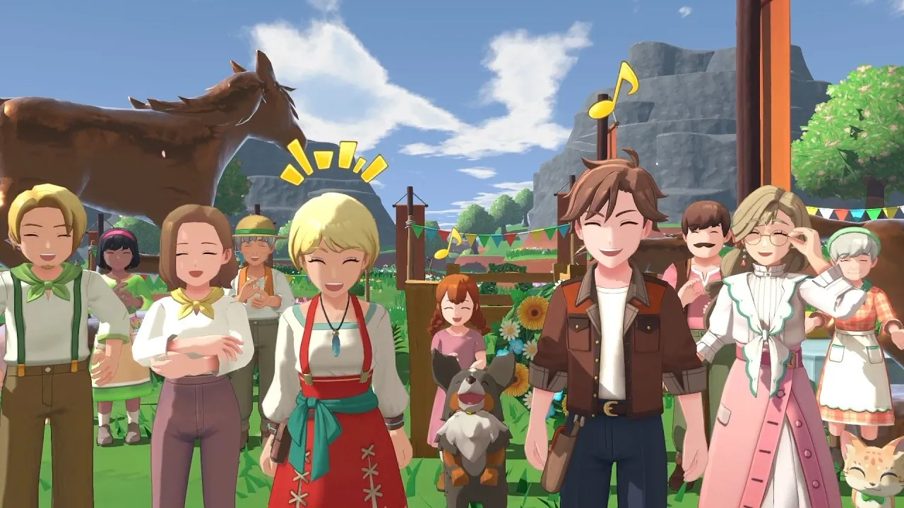 Герои Harvest Moon: Echoes of Teradea на ферме, кадр из трейлера